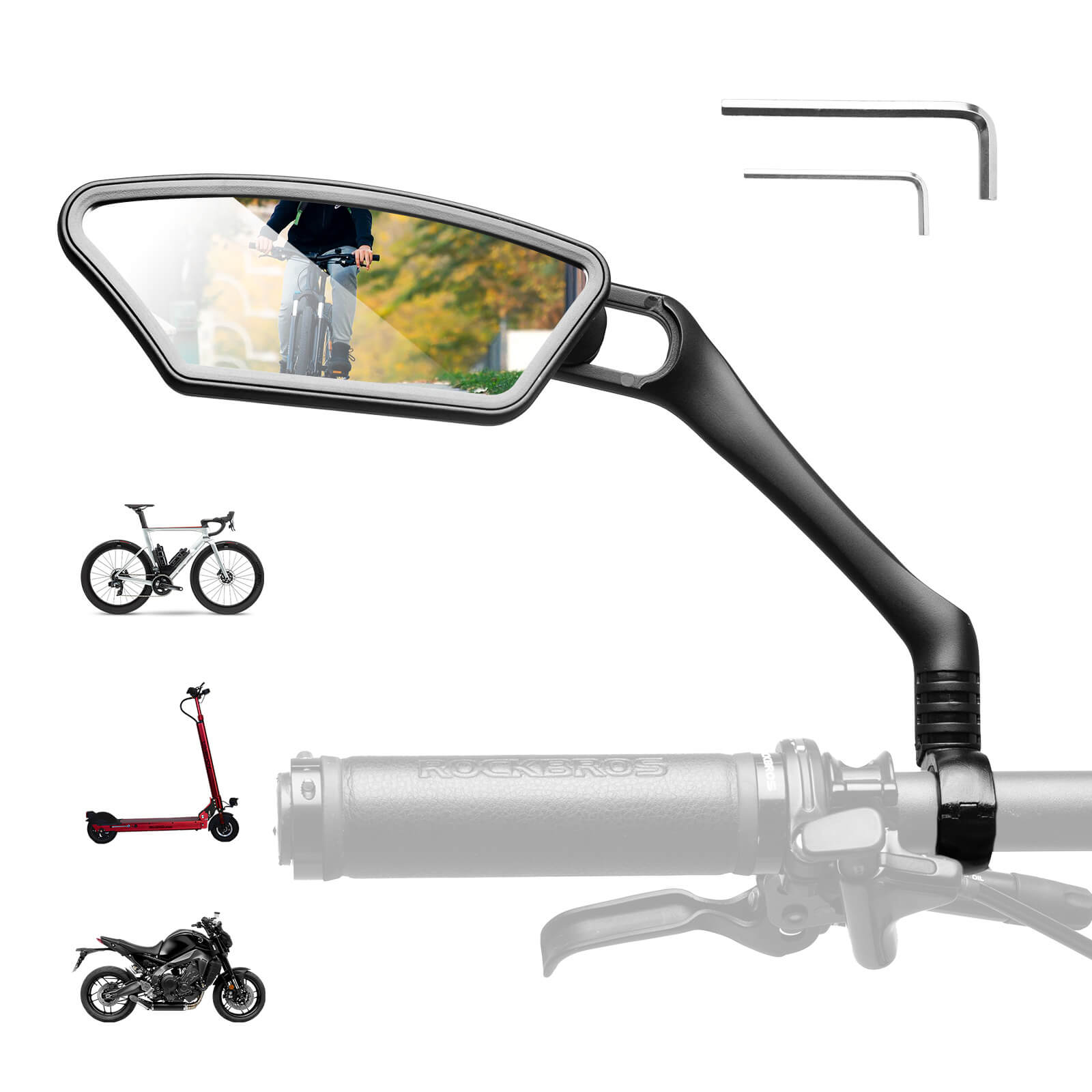Fahrradspiegel Rückspiegel 360 ° Verstellbarer für Lenker 21-26mm