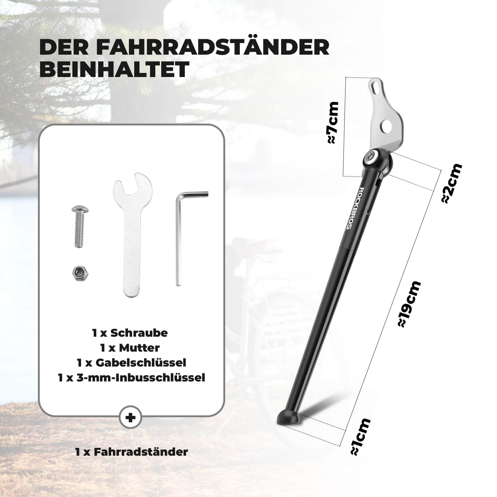 Fahrradständer für Falträder Seitenständer für Brompton 16 Zoll
