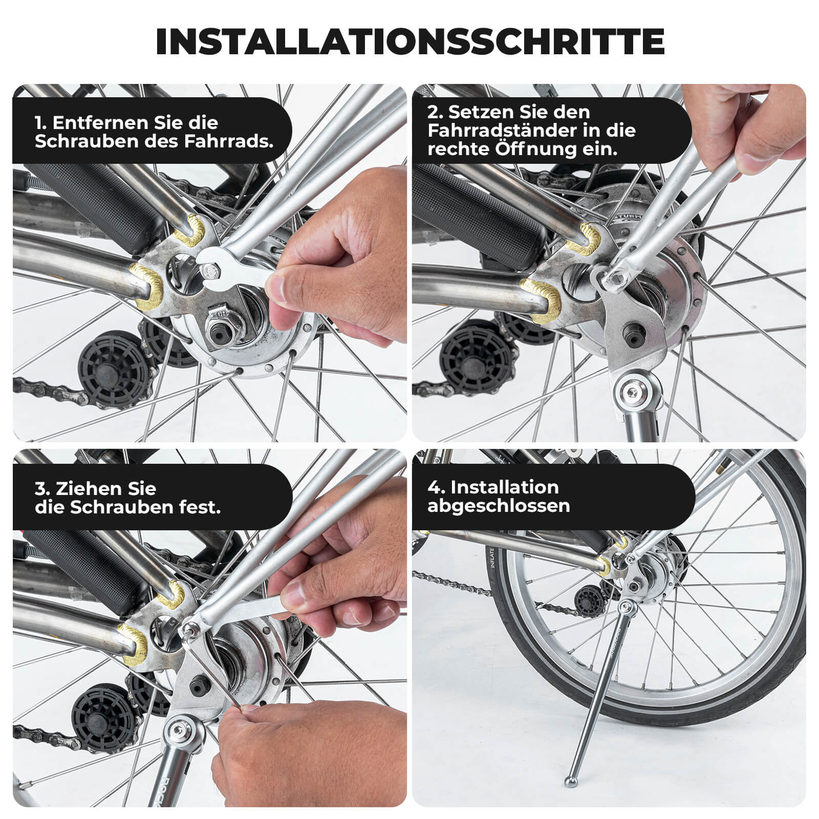Fahrradständer für Falträder Seitenständer für Brompton 16 Zoll