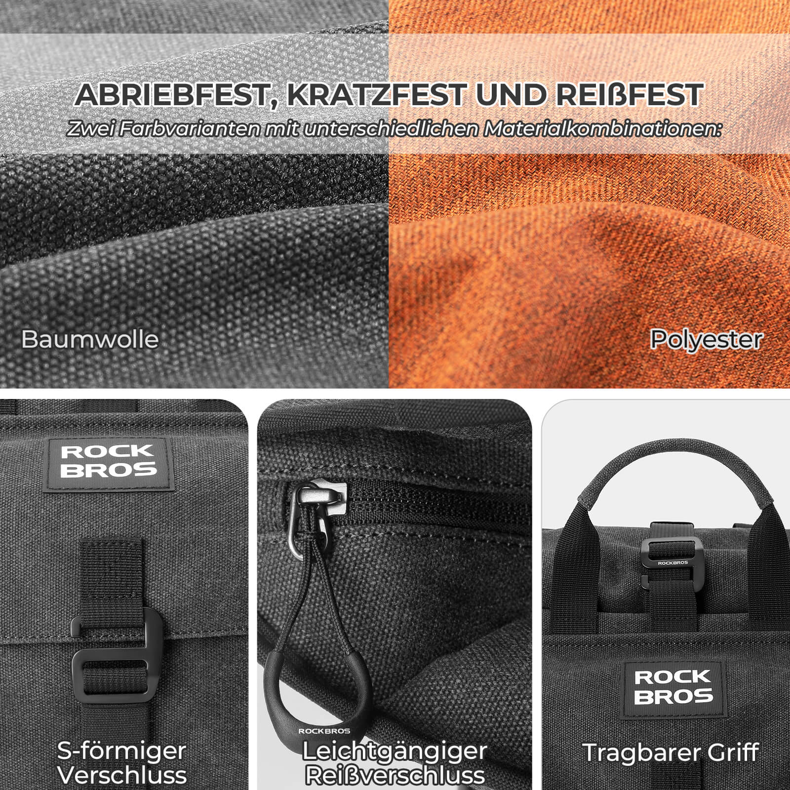 Fahrradtasche Lenkertasche für Brompton 15L+1,8L