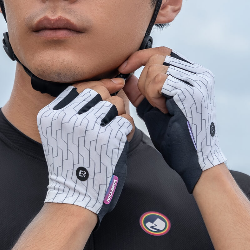 Halbfinger Fahrradhandschuhe Atmungsaktiv Stoßdämpfung Sommer S372