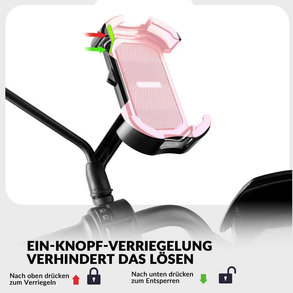 Handyhalterung Fahrrad Handyhalter Motorrad 360° Drehbar für 4,7-7,0 Zoll