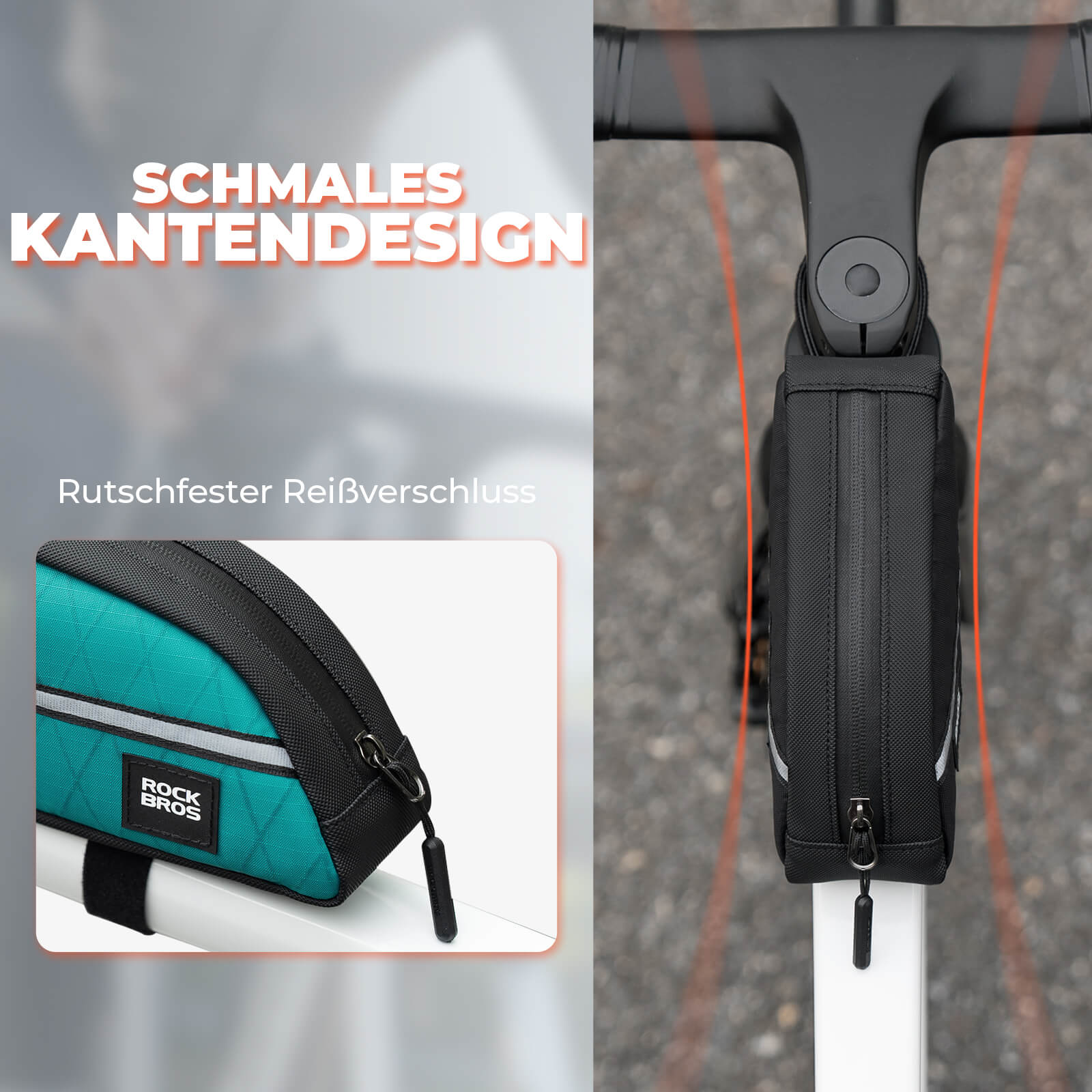 Oberrohrtasche 0,8L Leicht für Klapprad Falträder