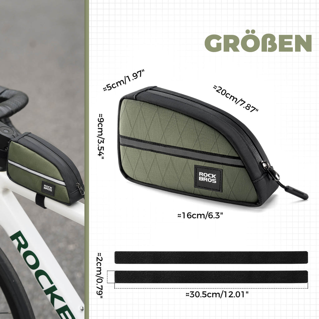 Oberrohrtasche 0,8L Leicht für Klapprad Falträder