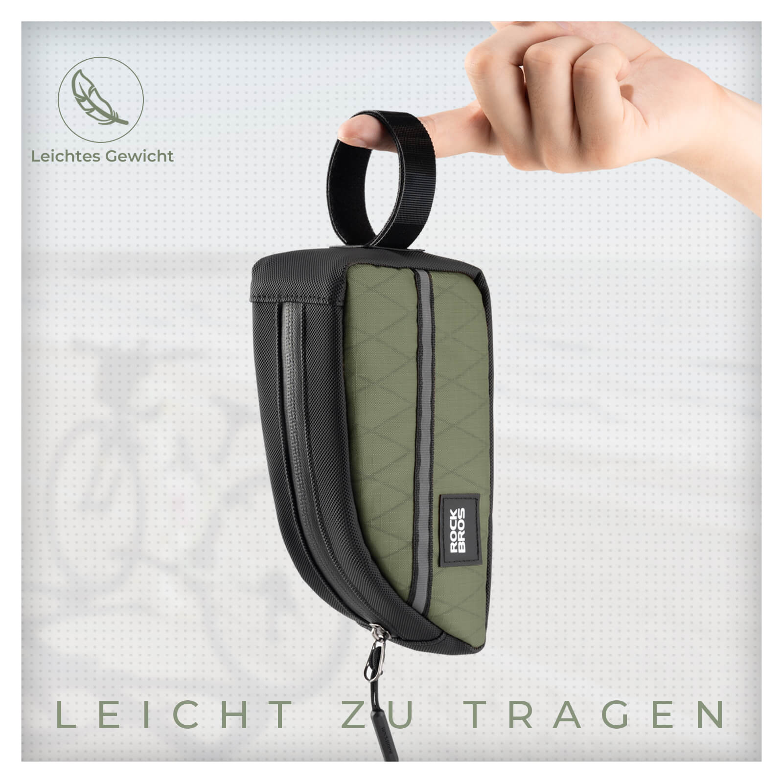 Oberrohrtasche 0,8L Leicht für Klapprad Falträder