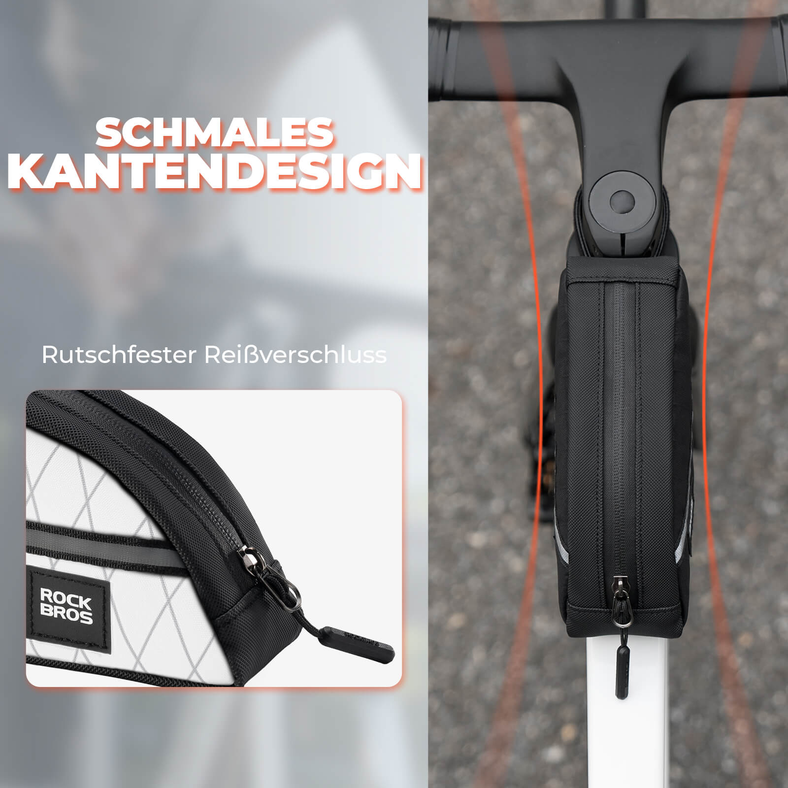 Oberrohrtasche 0,8L Leicht für Klapprad Falträder