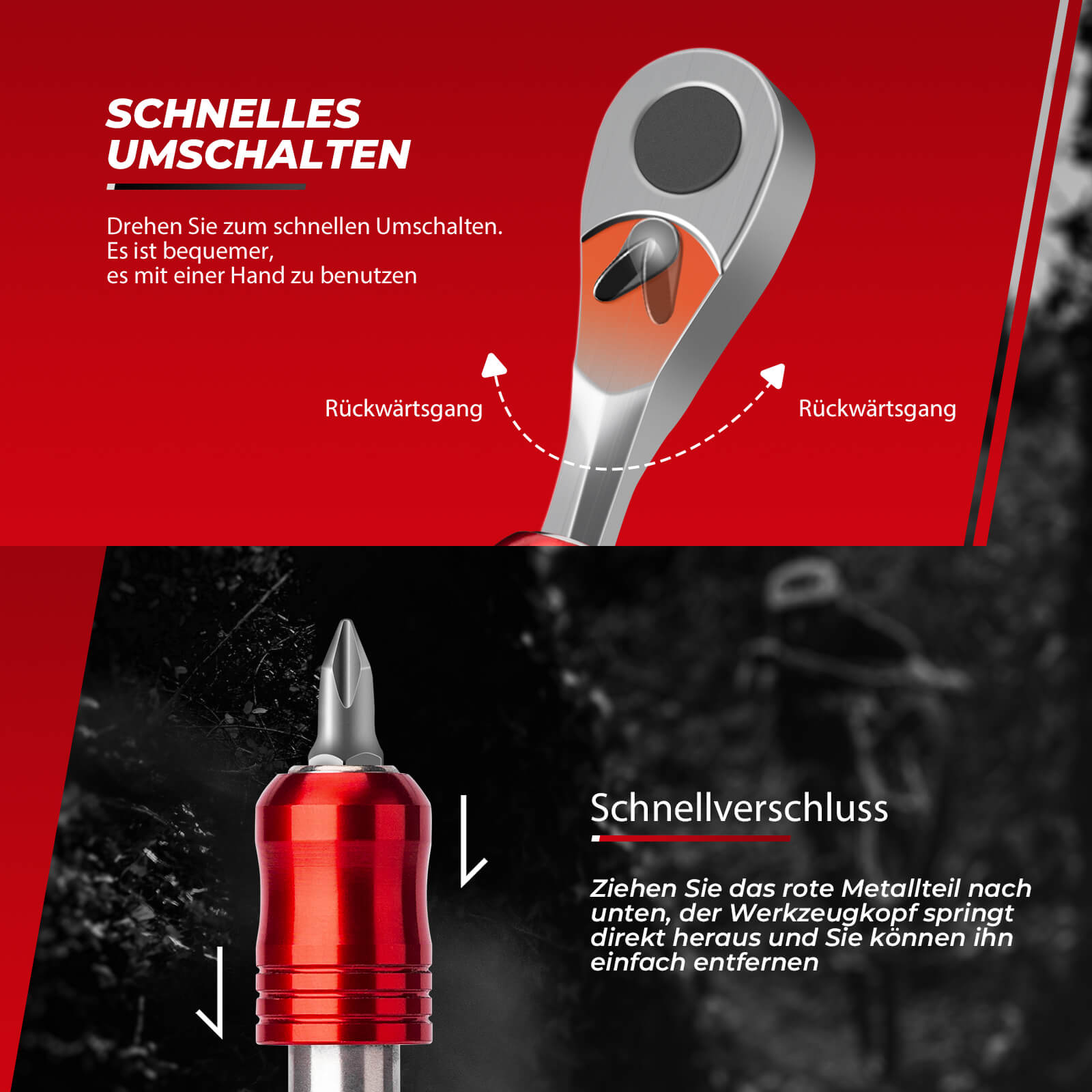 ROCKBROS Ratschenschlüssel Set 1/4 Zoll Mini Reparatur Werkzeug