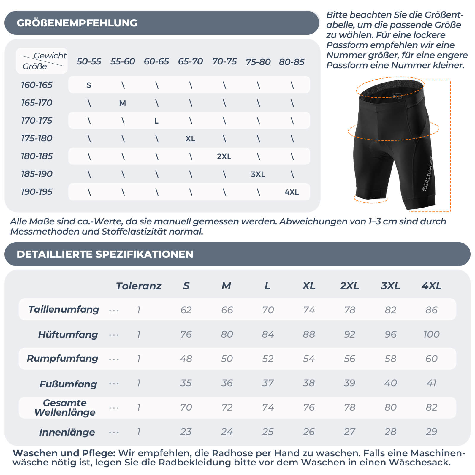 Schnelltrocknende Fahrradhose Atmungsaktiv Herren Sommer