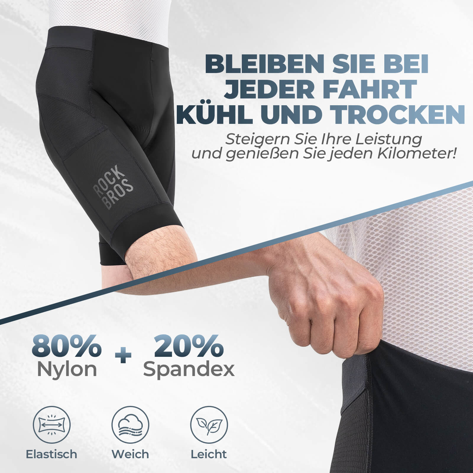 Schnelltrocknende Fahrradhose Atmungsaktiv Herren Sommer