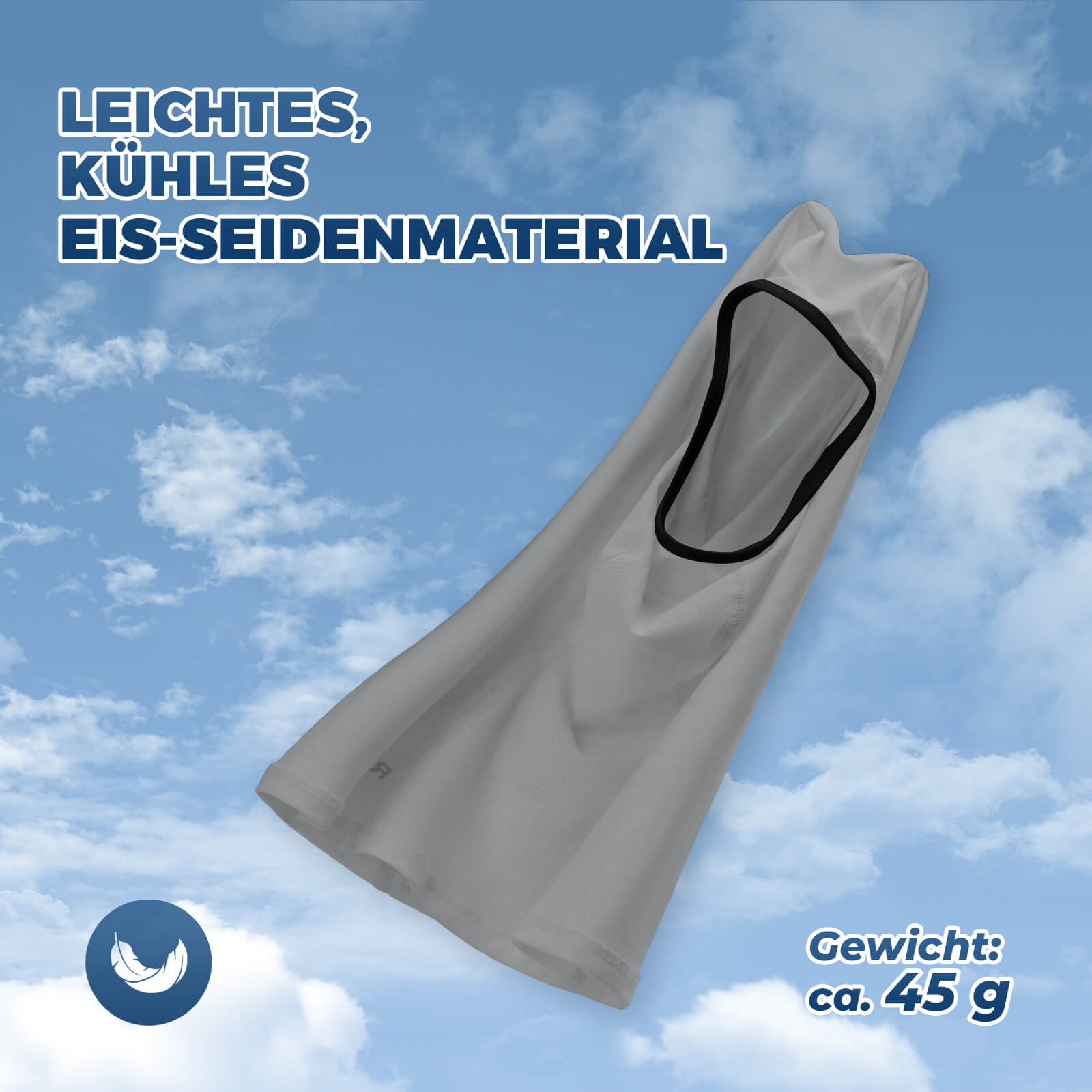 ROCKBROS Sommer Sturmhaube UPF40+ Balaclava Gesichtsmaske Schnelltrocknend