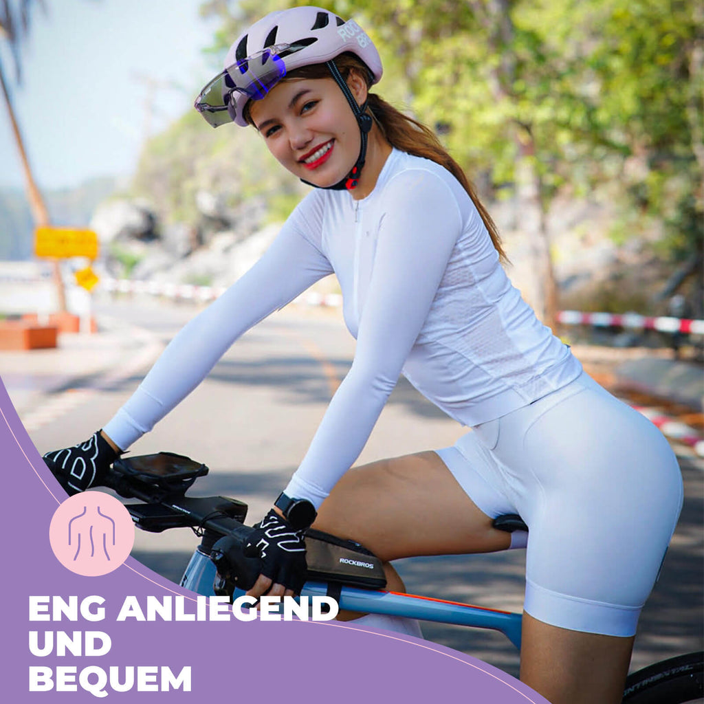ROCKBROS TVI Damen Langarm-Radtrikot Fahrradbekleidung für MTB & Rennrad