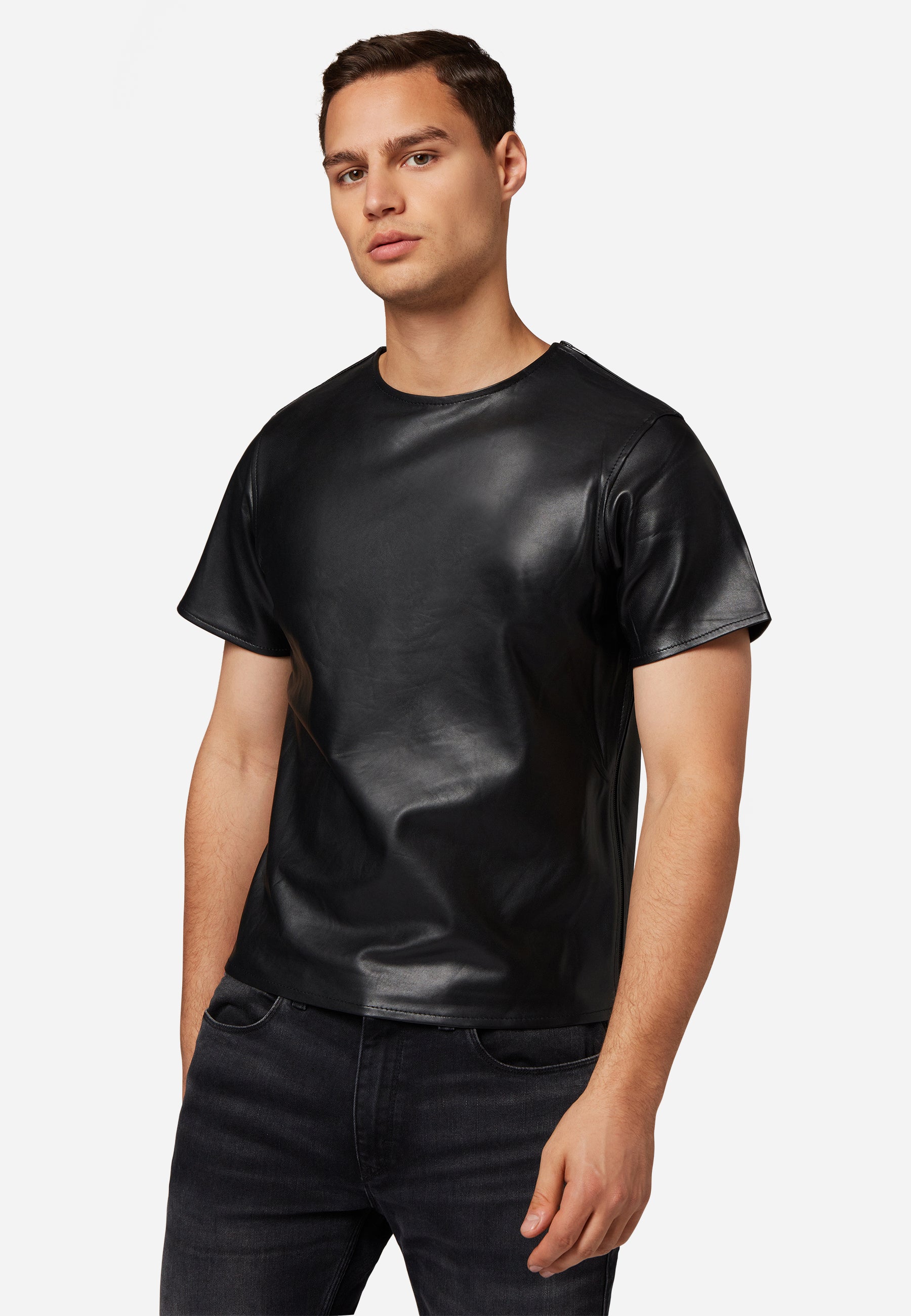 Lammnappa Shirt schwarz
