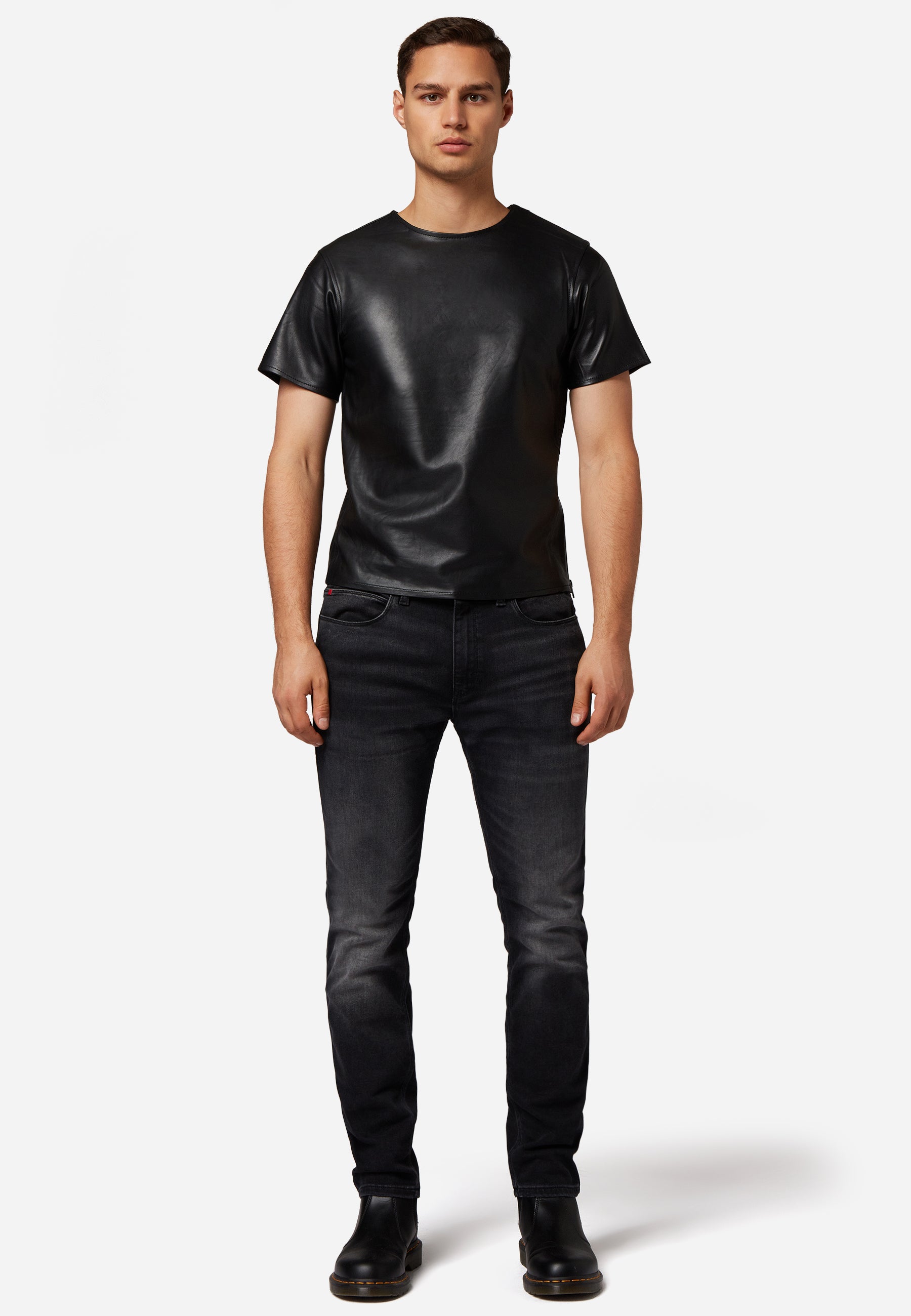 Lammnappa Shirt schwarz