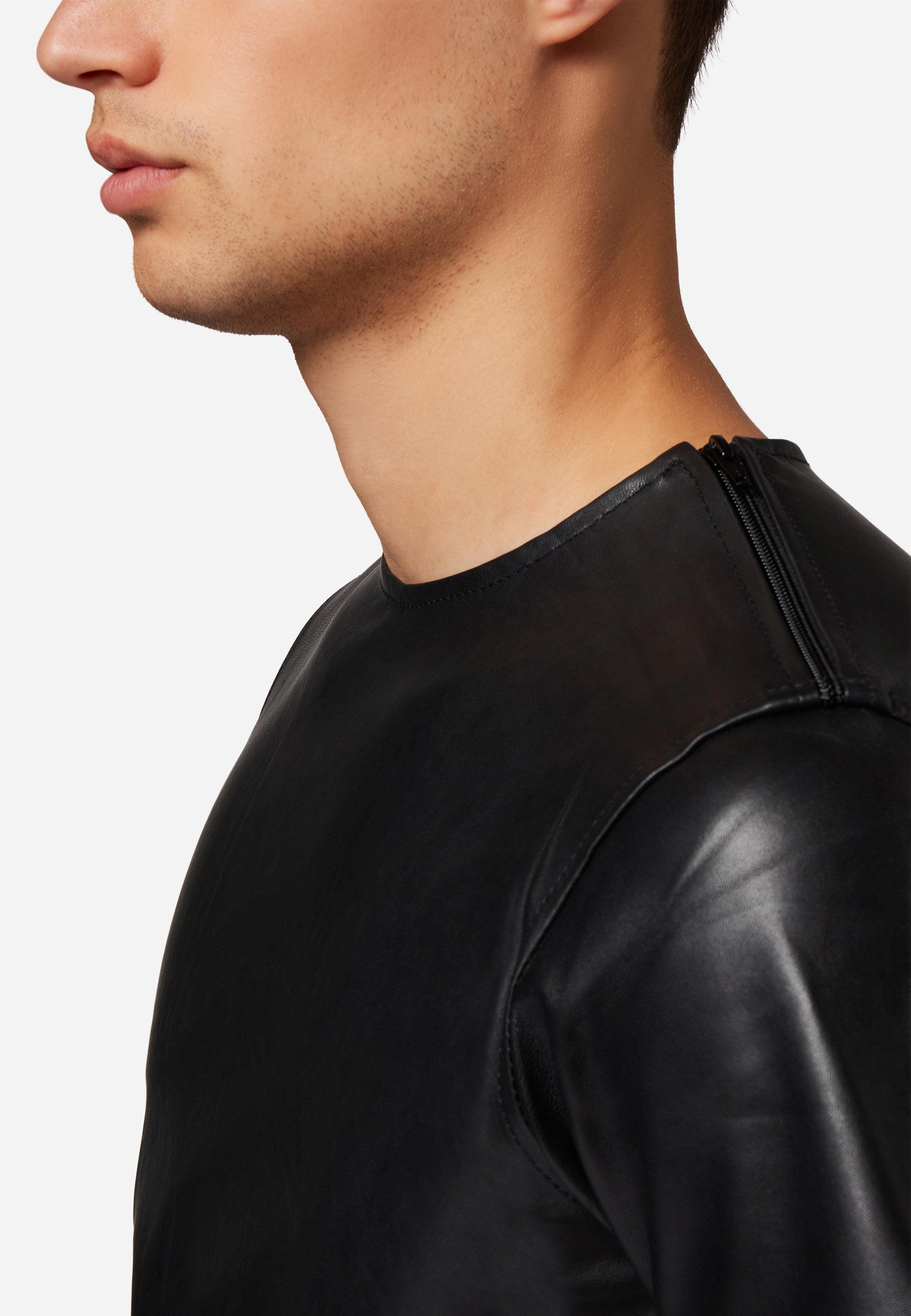 Lammnappa Shirt schwarz