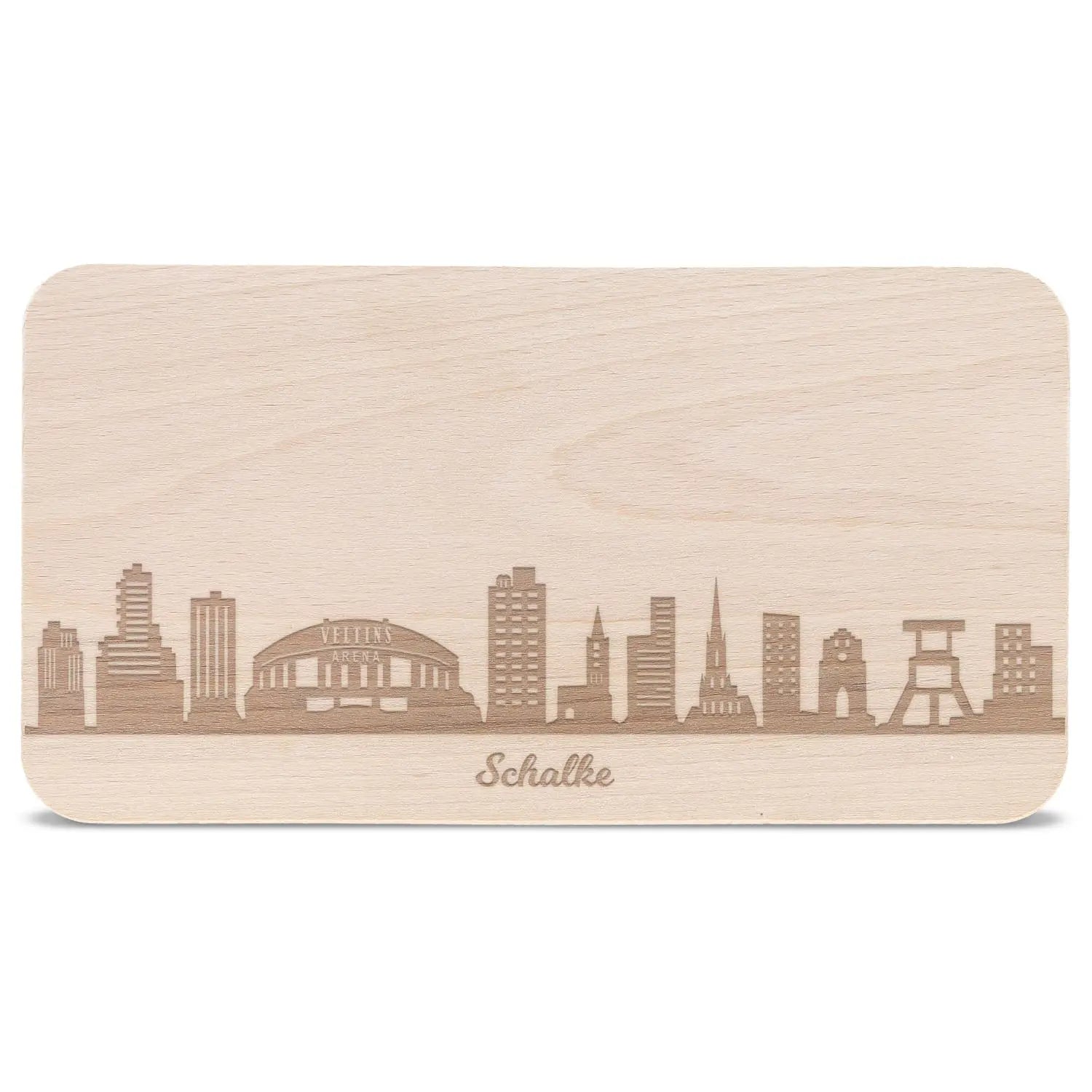 Frühstücksbrettchen Skyline Schalke