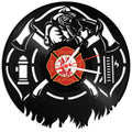 Wanduhr aus Vinyl Feuerwehr