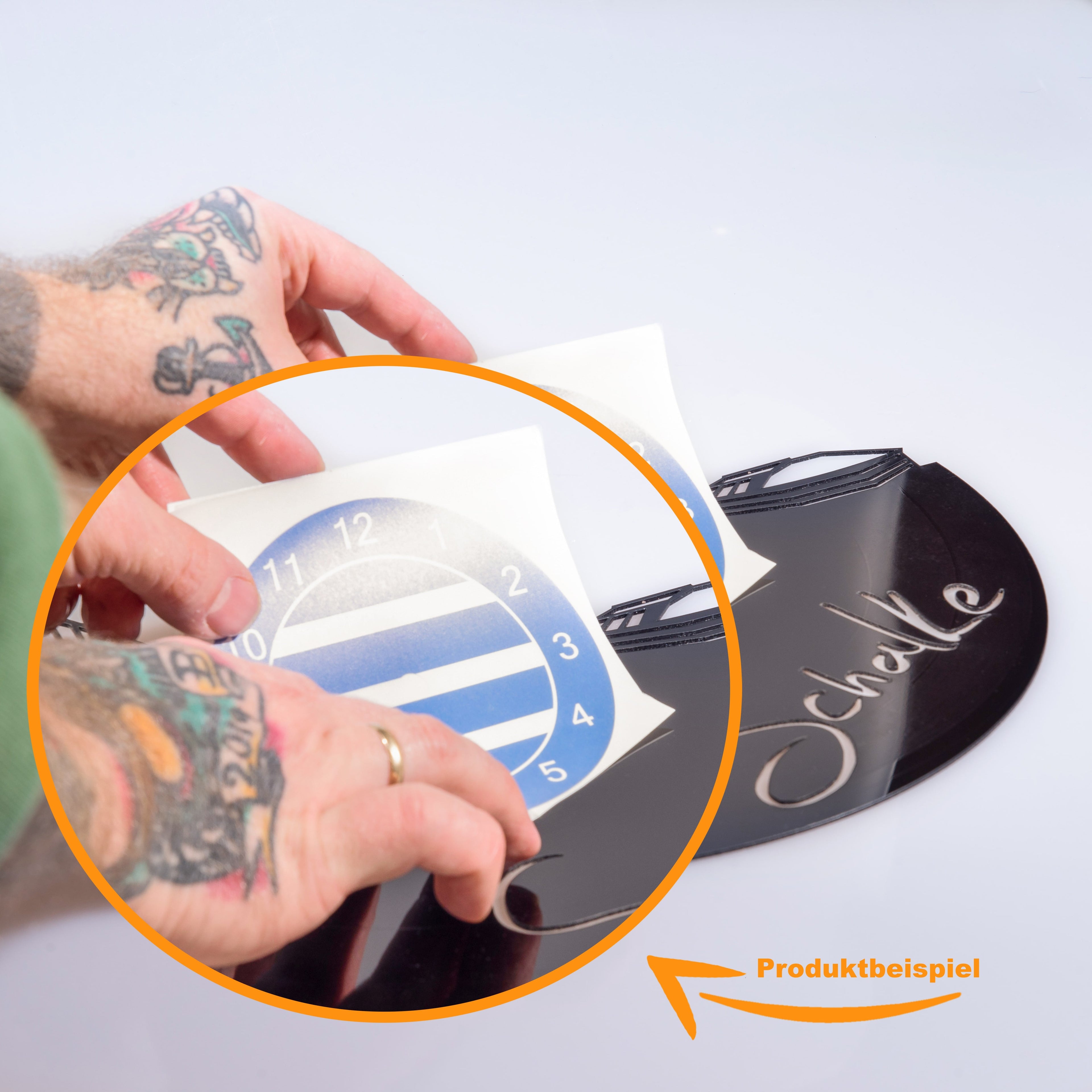 Wanduhr aus Vinyl Skyline Lübbecke