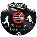 Fussball Wanduhr aus Vinyl Vereinsliebe Leverkusen