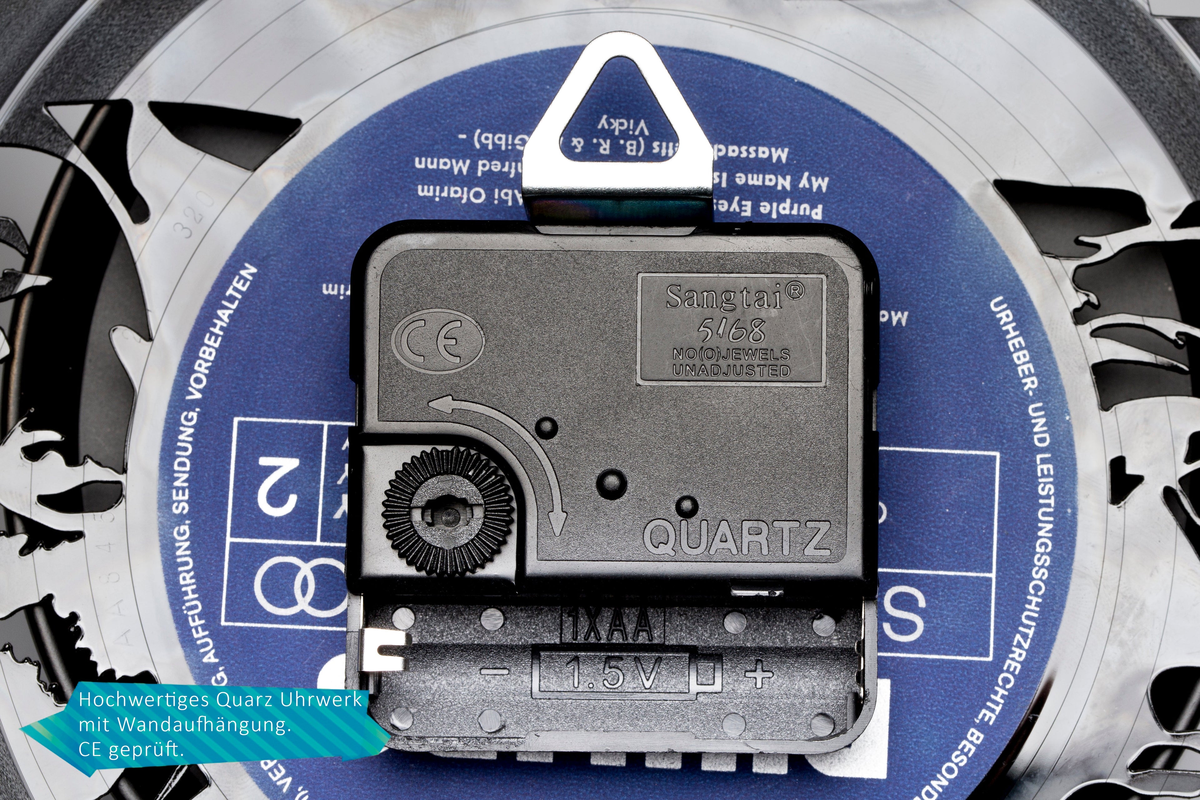 Wanduhr aus Vinyl Skyline Reutlingen