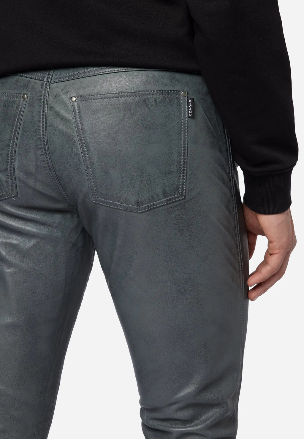 Slim Fit Herren Lederhose Bono
