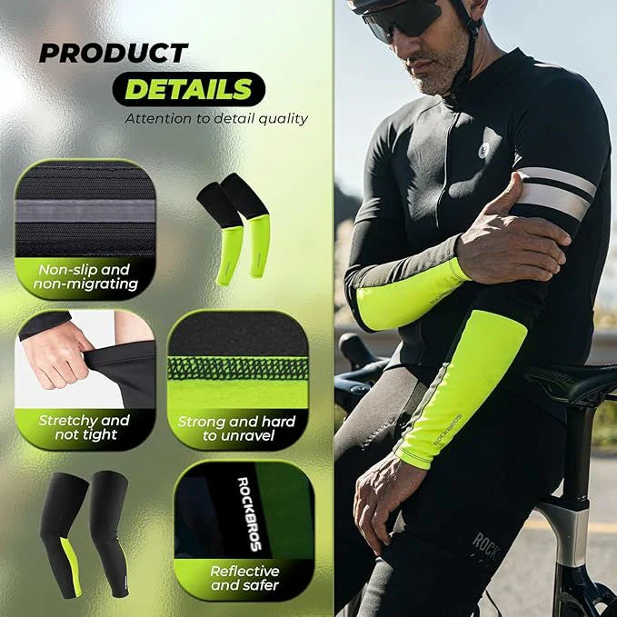 Sport Armlinge Beinlinge Winter Arm Sleeves Armwärmer Beinwärmer 1 set