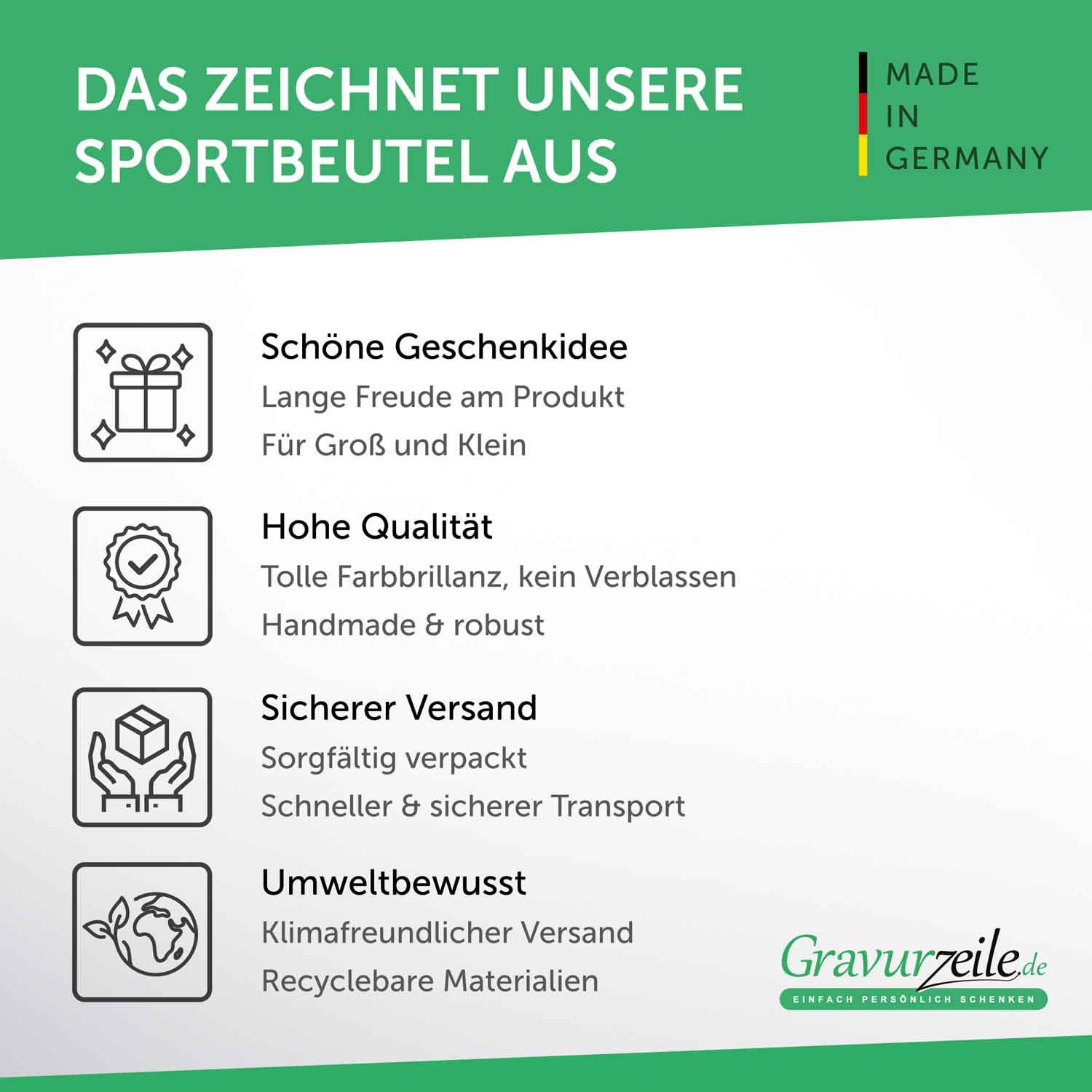 Bedruckter Turnbeutel mit Spruch Die sind nur zum saufen hier