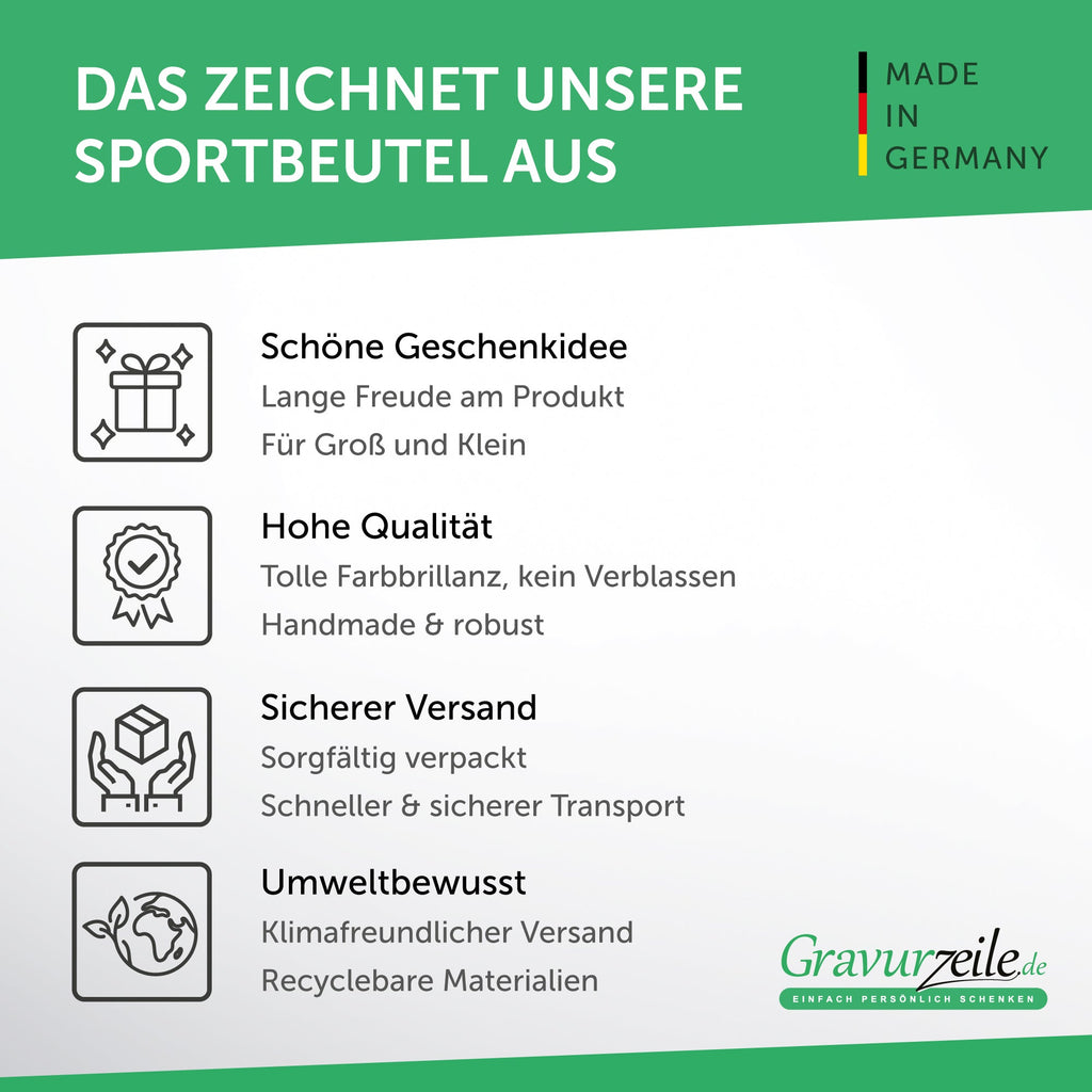 Bedruckter Turnbeutel für Kinder im Weißes Einhorn Design