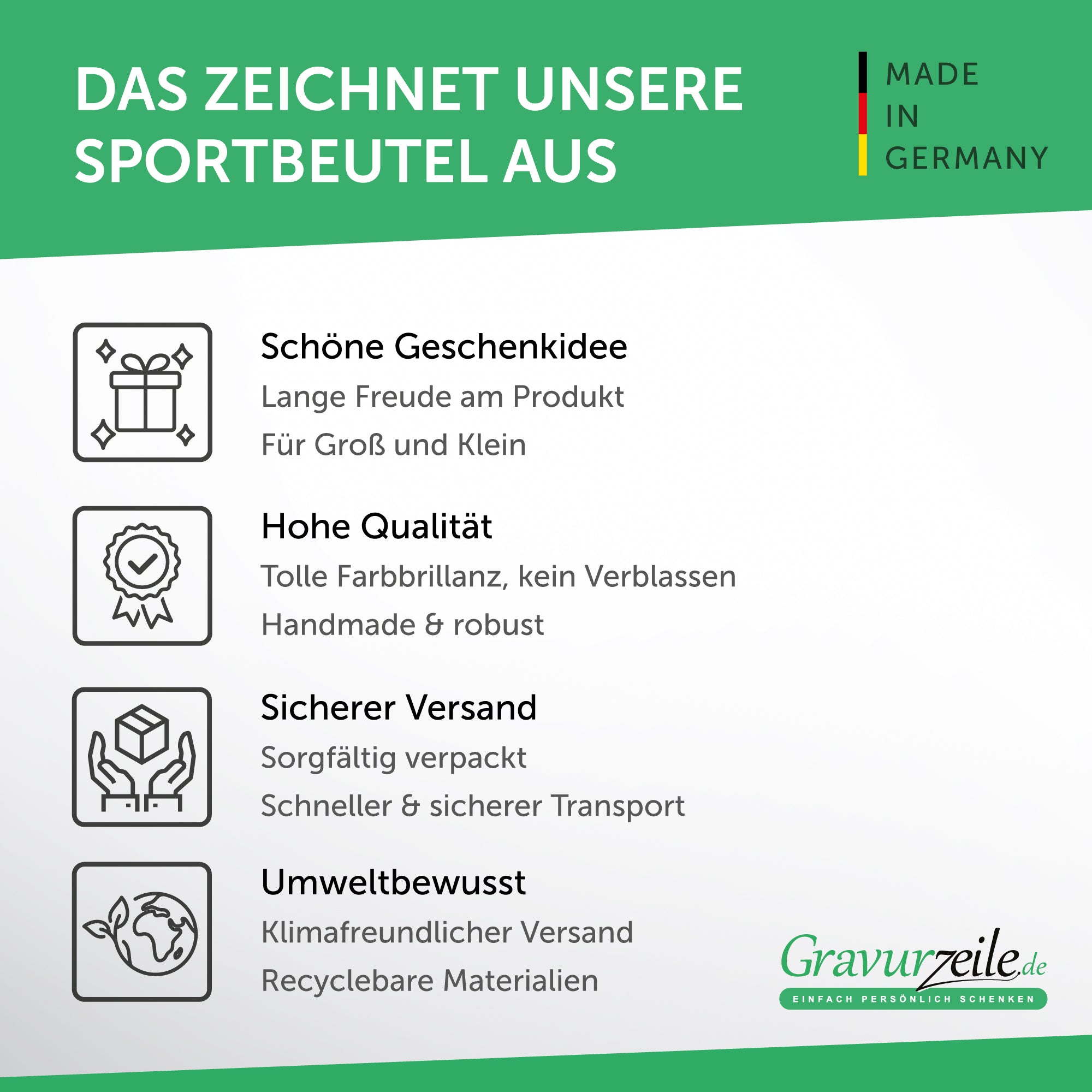 Bedruckter Turnbeutel für Kinder im Weißes Einhorn Design