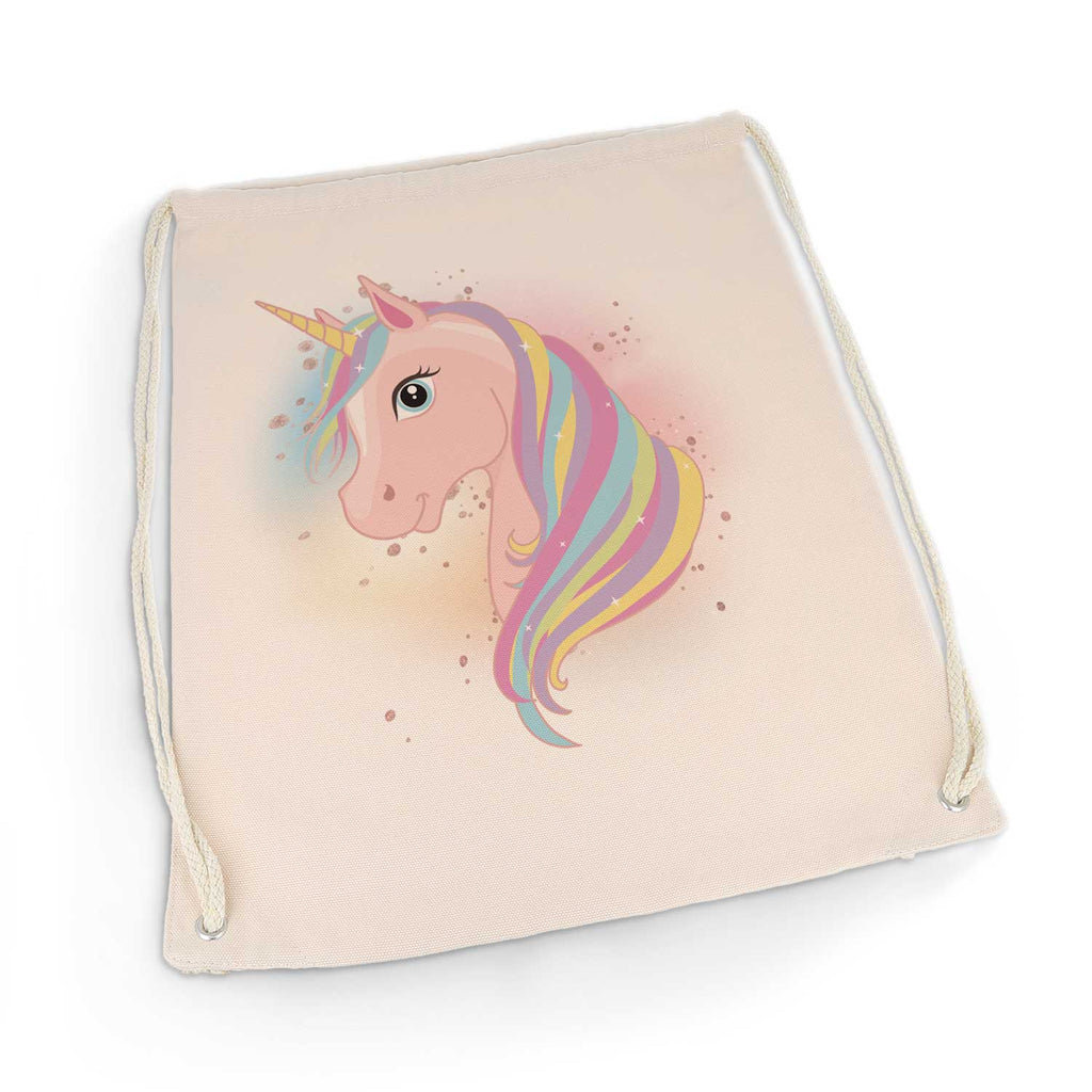Bedruckter Turnbeutel für Kinder im Einhorn Design