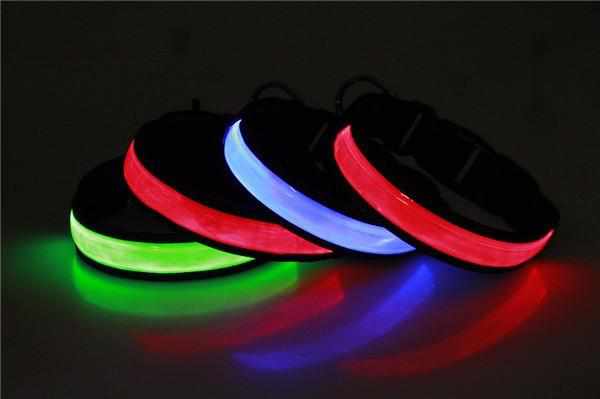 LED Hundehalsband, Stabiles Nylon mit USB Anschluß