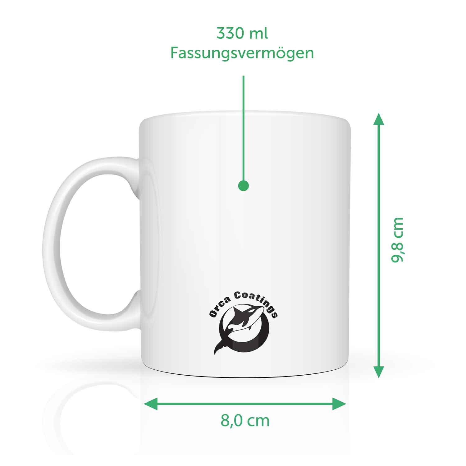 Bedruckte Tasse mit Spruch Wird scheiße ohne dich