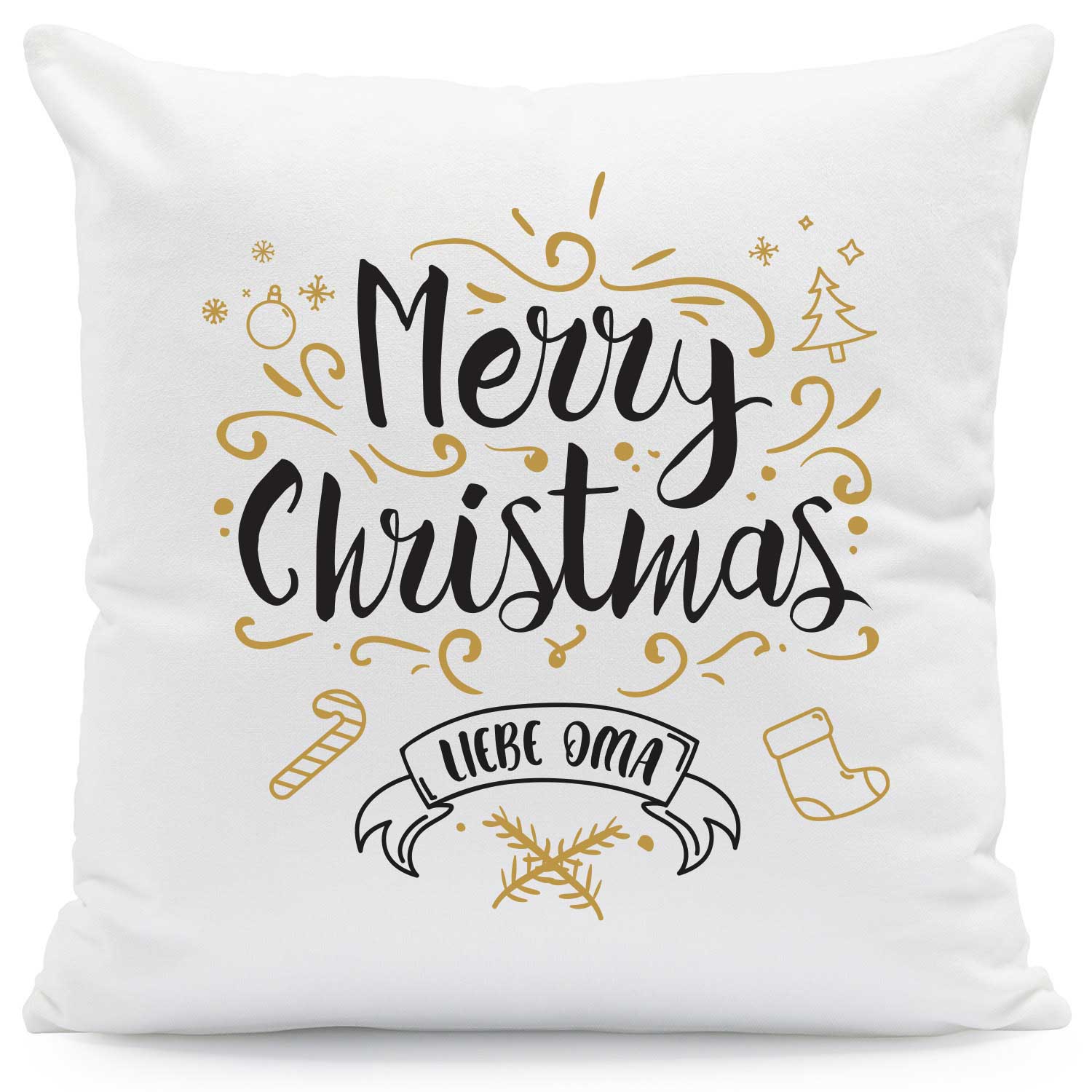 Kissen mit Weihnachtsmotiv - Merry Christmas Großeltern - Weihnachtsdeko - Für Frauen & Männer
