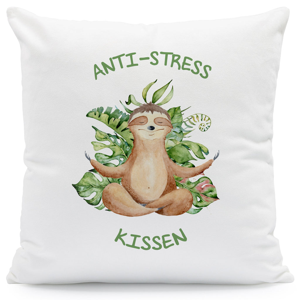 Bedrucktes Kissen mit Spruch Anti-Stress Kissen