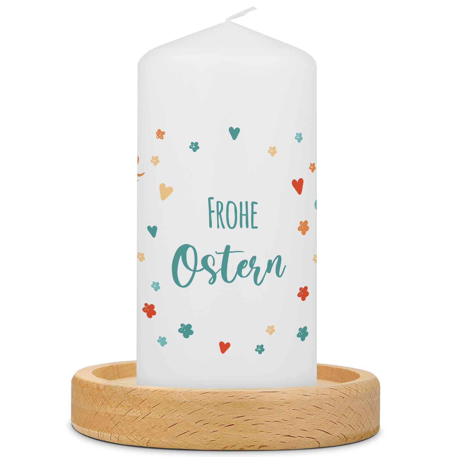 Bedruckte kleine Oster Kerze - Frohe Ostern