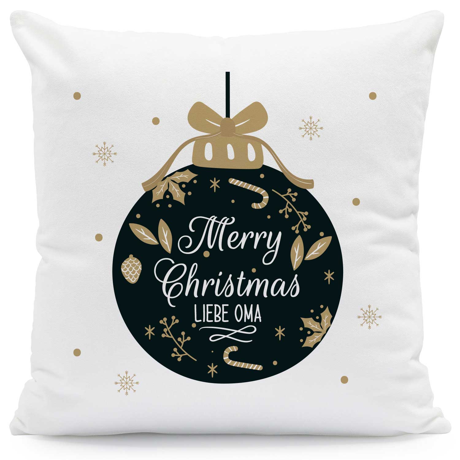 Kissen mit Weihnachtsmotiv - Personalisiert - Weihnachtskugel  - Weihnachtsdeko - Für Sie & Ihn