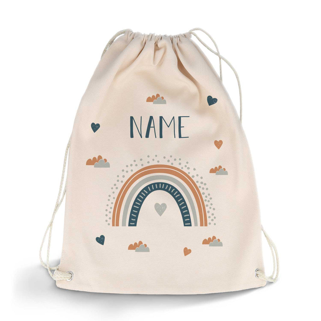 Bedruckter Turnbeutel für Kinder im Regenbogen Design
