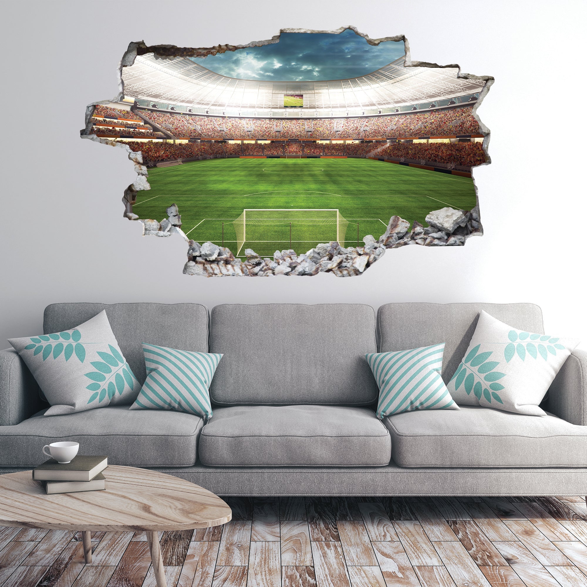 Wandtattoo Kinderzimmer Fußball Stadion Design