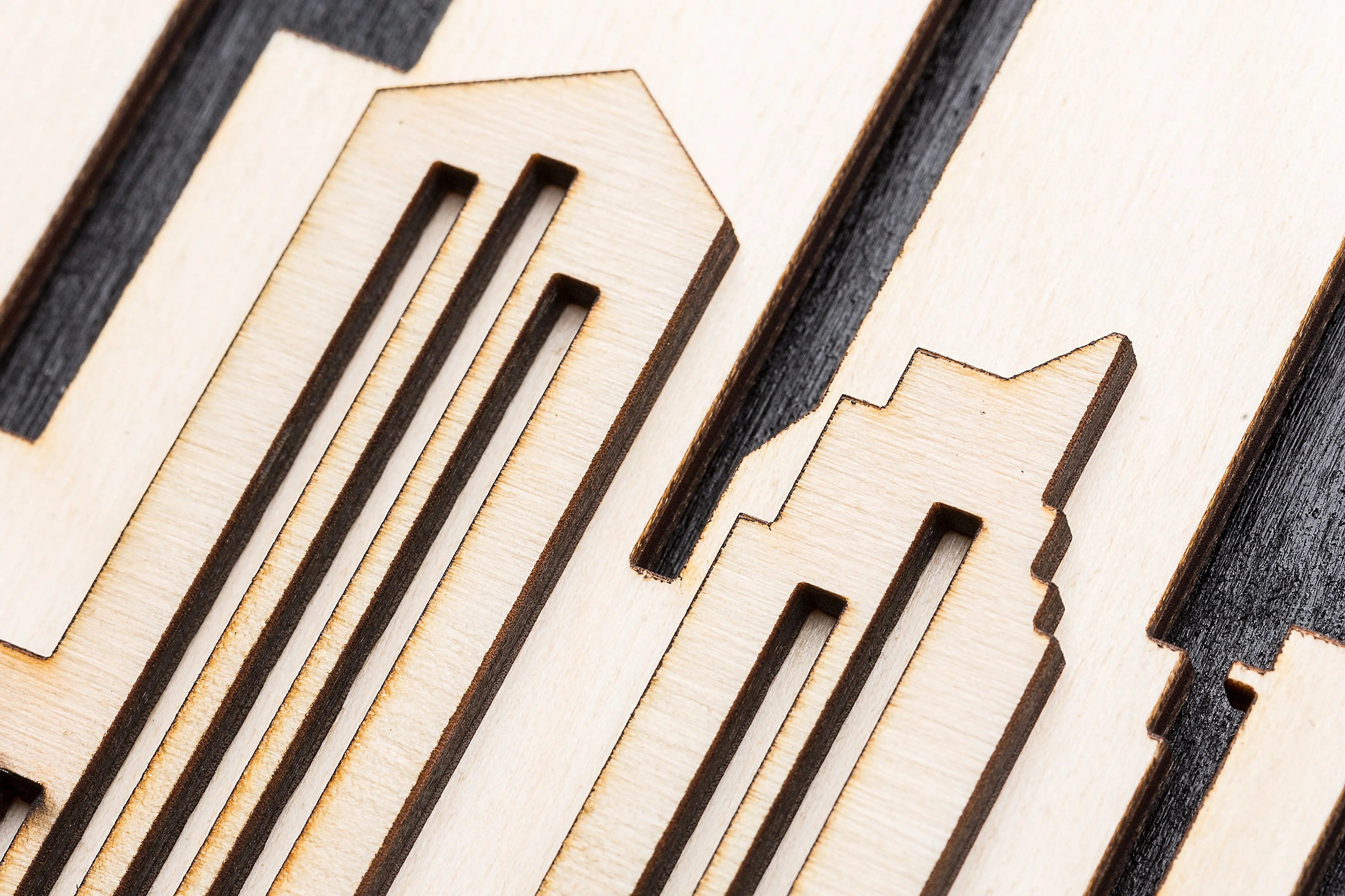 3D Wandbild aus Holz Skyline London 2017