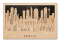 3D Wandbild aus Holz Skyline Berlin 2017