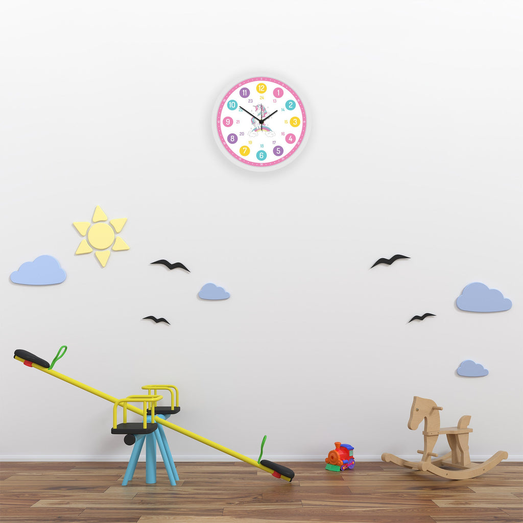 Wanduhr Kinder Einhorn - mit UV Druck