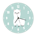 Wanduhr für Kinder im Lama Design - mit UV Druck