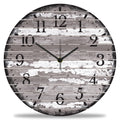 Wanduhr aus Holz Vintage Gray - mit UV Druck