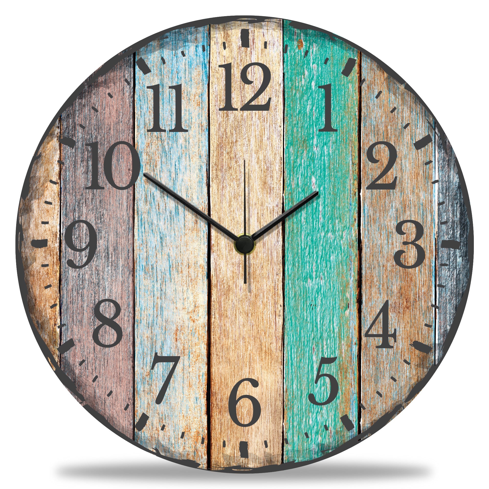Wanduhr aus Holz Vintage Summer - mit UV Druck
