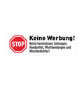 Aufkleber "Keine Werbung" 10x Stück