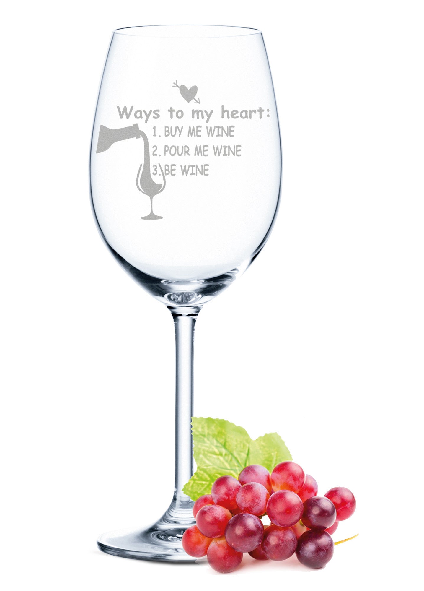 Leonardo Weinglas mit Gravur "Ways to my heart"