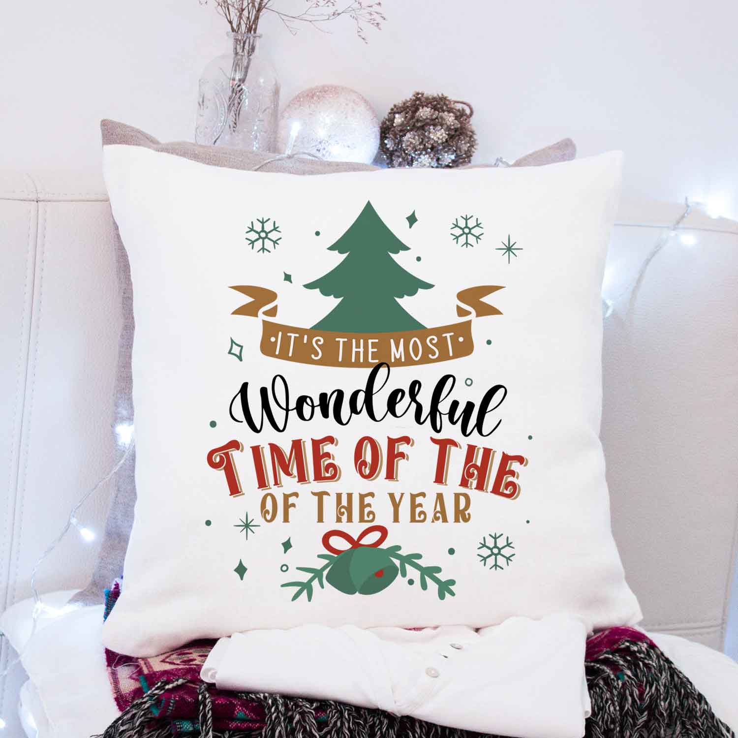Kissen mit Weihnachtsmotiv -  It's the most - Weihnachtsdeko - Geschenke für Frauen & Männer