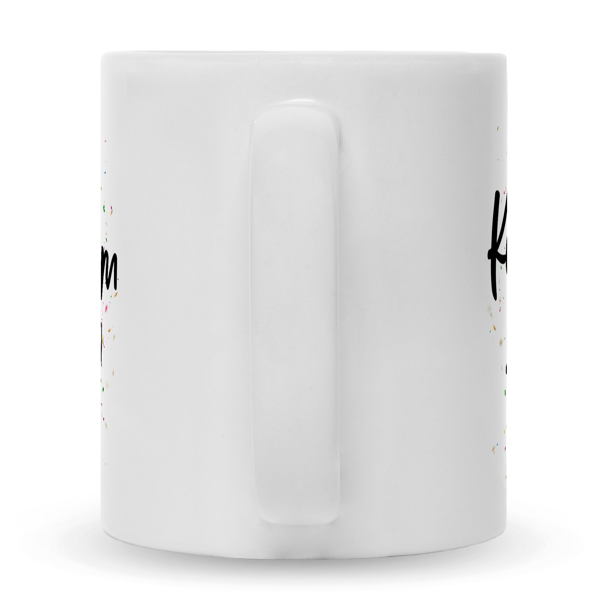 Bedruckte Tasse mit Spruch Konfetti im Herzen