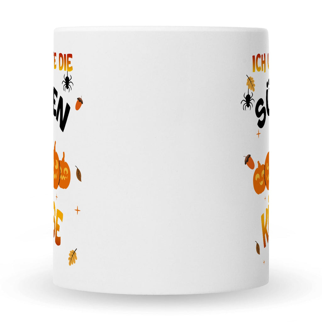 Bedruckte Tasse mit Spruch Ich unterrichte die süßesten Kürbisse im Beet