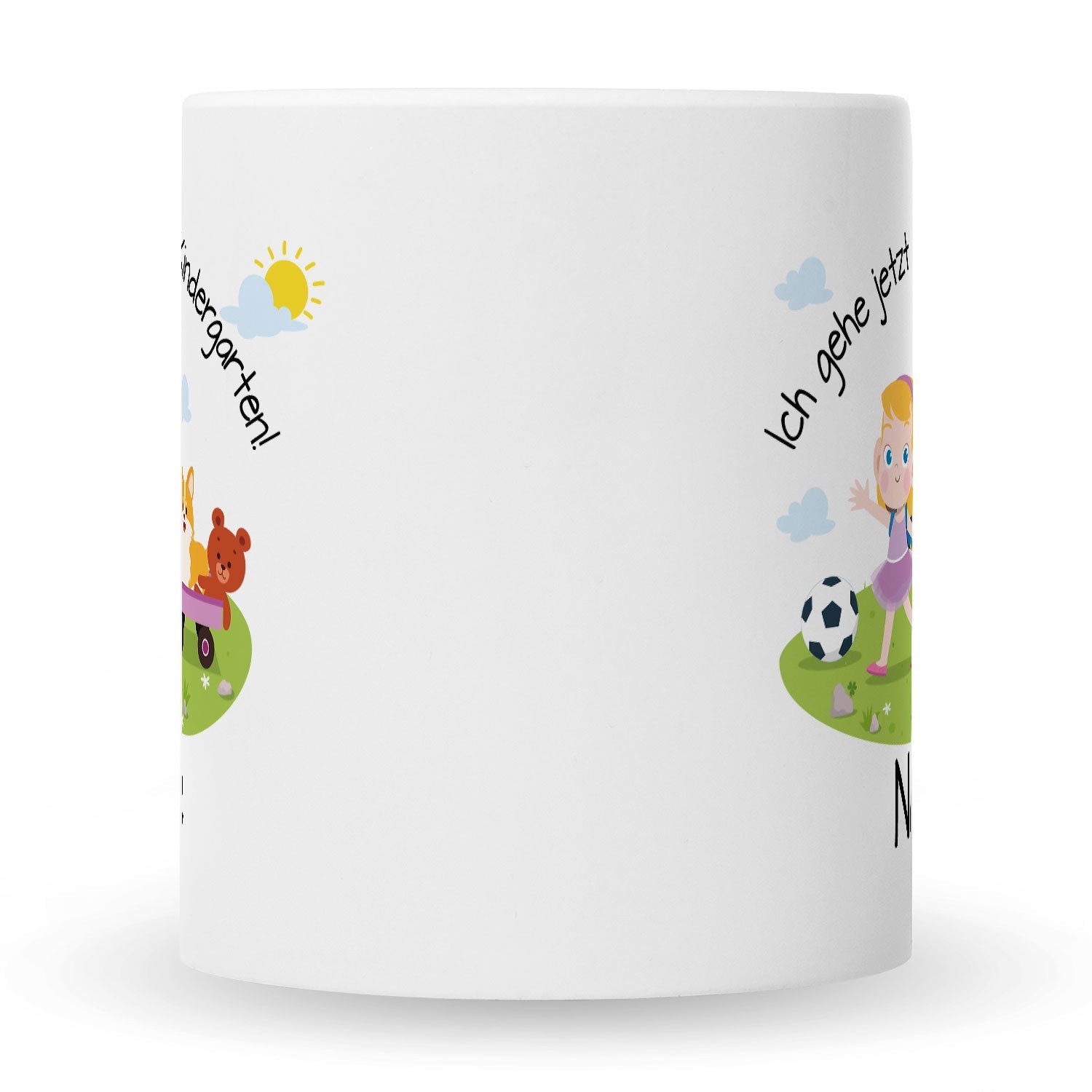 Bedruckte Tasse mit Motiv Ich gehe jetzt in den Kindergarten für Jungen & Mädchen