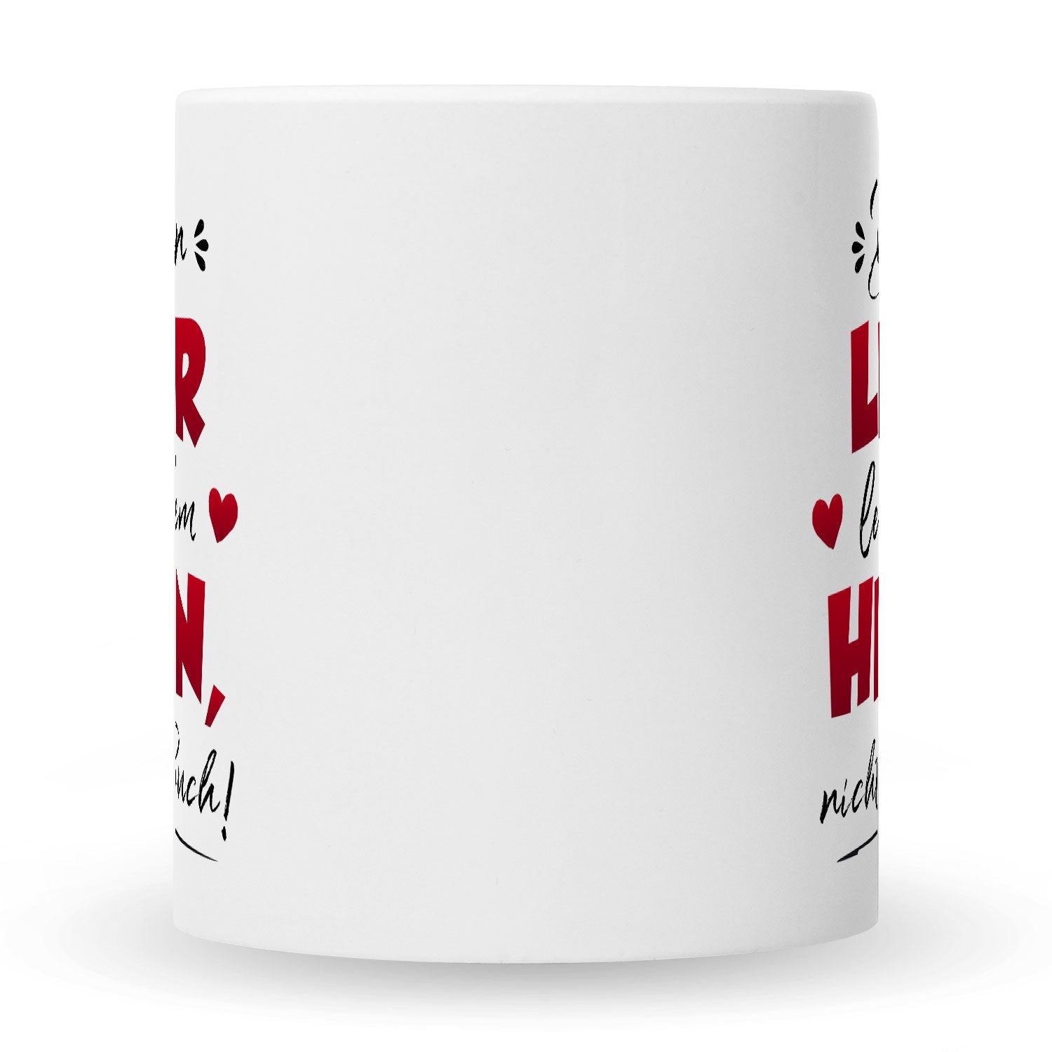 Bedruckte Tasse mit Spruch Die besten Lehrer lehren aus dem Herzen